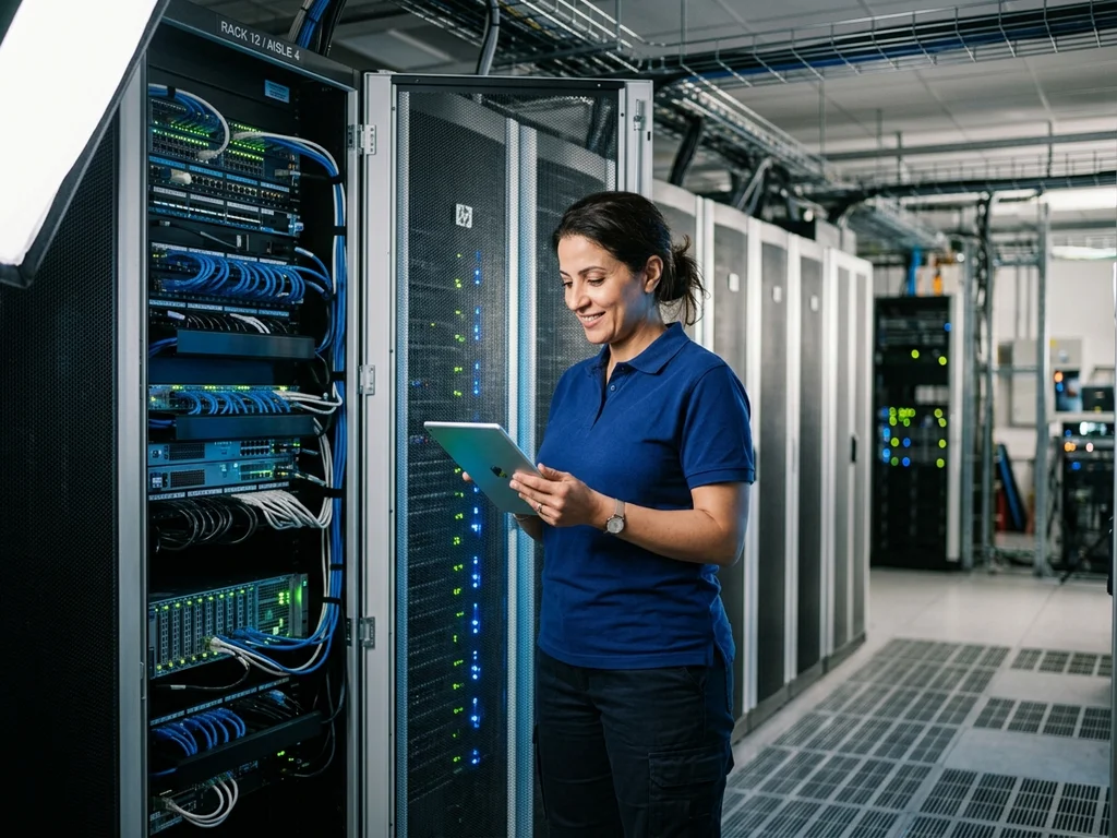 Experte technique gérant un serveur en centre de données pour l'infogérance web.